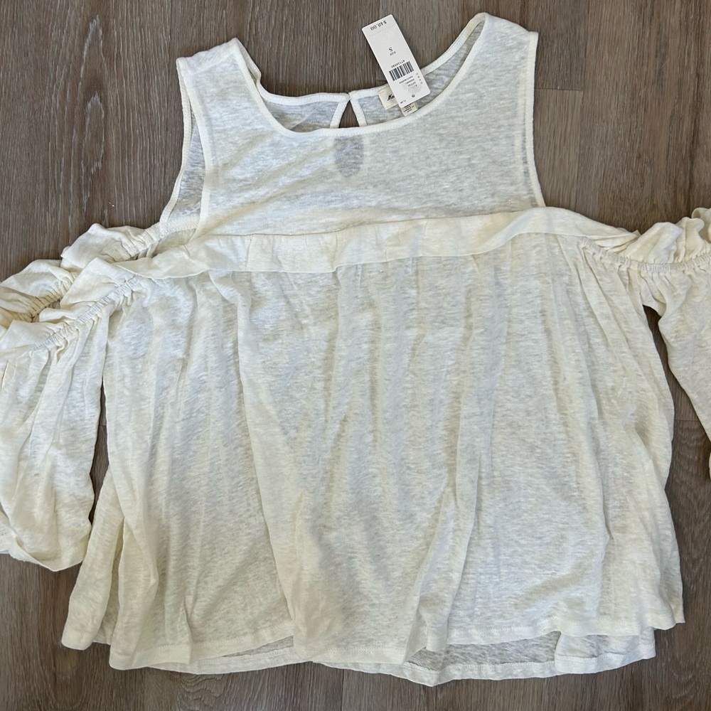 Meadow Rue Cream Off-Shoulder Blouse